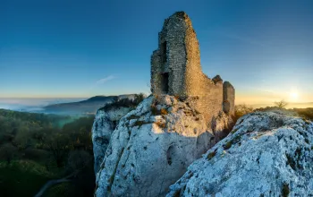 Ruins of the Sirotčí Hrádek (Orphan Castle) in Klentnice
